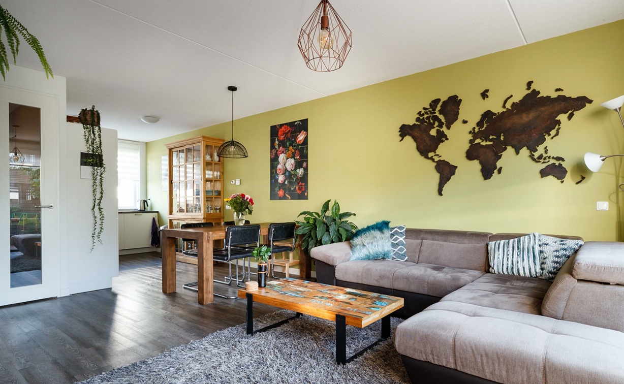 Wereldkaart muurdecoratie